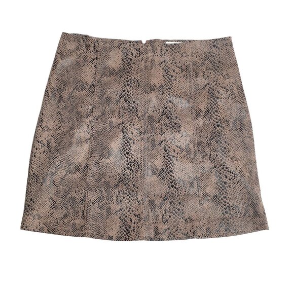 Le Lis Collection Women Snake Print Mini Skirt Back Zipper Size S Stretch - Picture 1 of 5